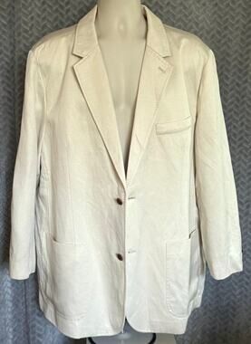 Tommy Bahama "LaJolla" Linen Blazer Sz 3XL in Warm Sand Old Money Resort Casual